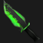Green Flaming Knife