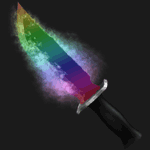 Rainbow Flaming Knife